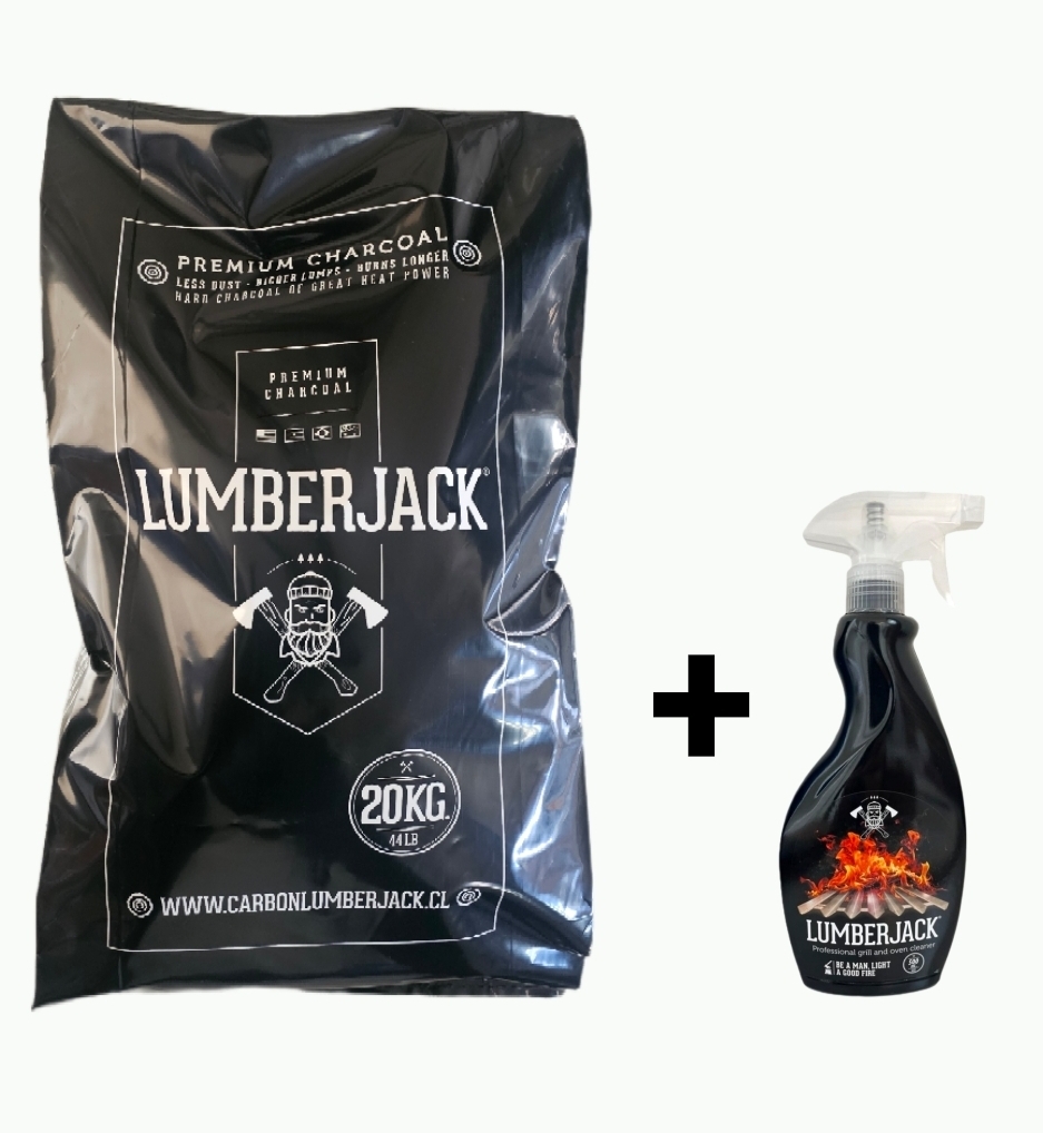 PROMO Carbon Lumberjack  20kg + Desengrasante profesional parrillas 500ml