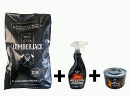 [PRCADEIN] PROMO Carbon Lumberjack  20kg + Desengrasante profesional parrillas 500ml + Iniciador de fuego EASY FIRE GEL 160g