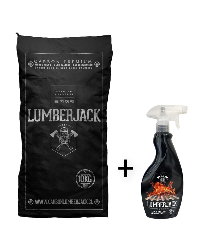 PROMO Carbon Lumberjack 10kg + Desengrasante profesional parrillas 500ml